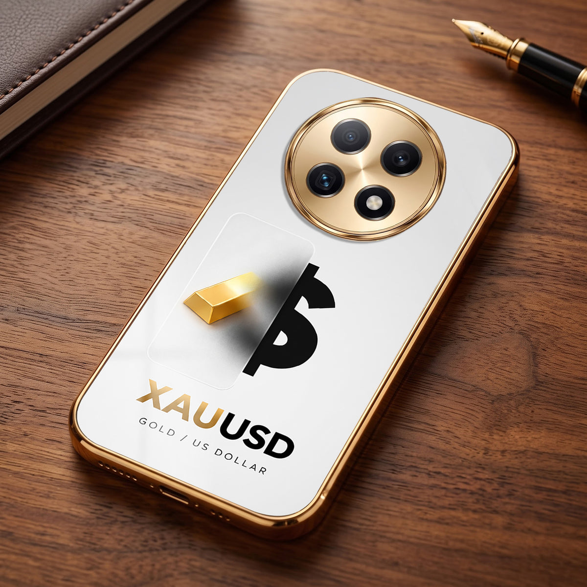 Oppo F29 Pro 5G Luxury XAU/USD Gold Electroplated Glass Phone Back Case