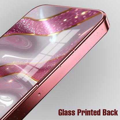 Vivo V40 Pro 5G Pearl Marble Pink Electroplated Glass Phone Back Case