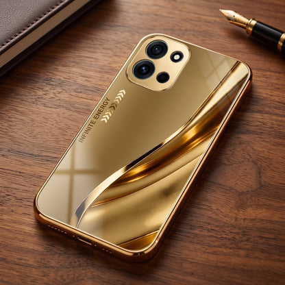 OnePlus Nord 6 5G Luxury Infinity Energy Gold Electroplated Glass Phone Case