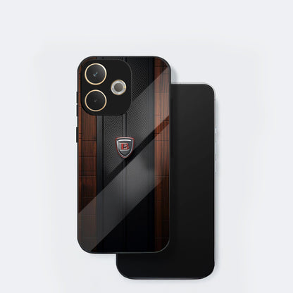 Oppo A5 Pro 5G Premium Acrylic Shockproof Glass Back Case (Carbon Oak)