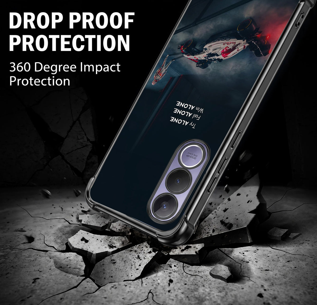 Vivo V70 FE 5G F1 Alone Airbags Printed Back Case