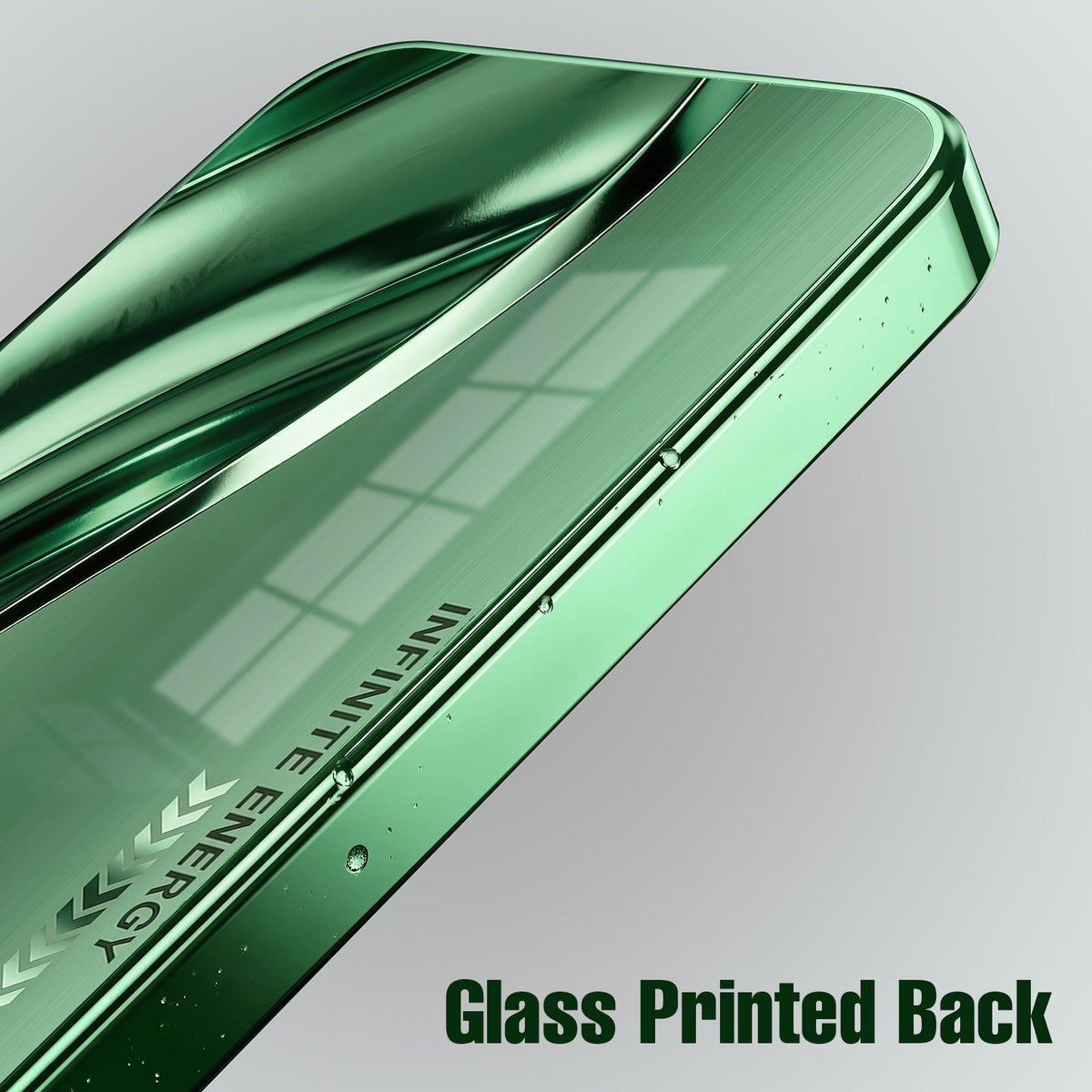 Vivo V70 5G Infinity Energy Green Electroplated Glass Back Case