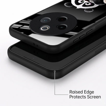 Vivo T4 5G Cute Panda Acrylic Glass Back Case
