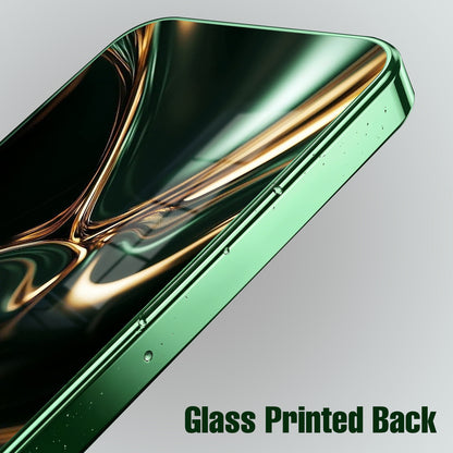 Vivo V70 5G Liquid Art Green Electroplated Glass Back Case