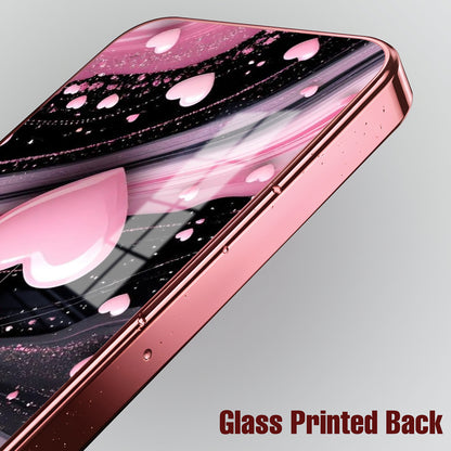 Vivo V50 5G Love Sparkle Pink Electroplated Glass Phone Back Case