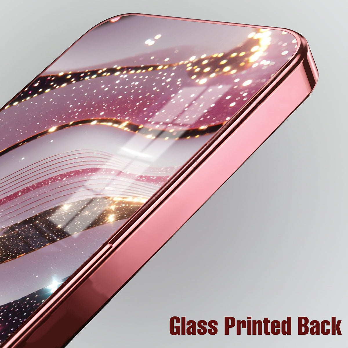 Vivo Y400 Pro 5G Midnight Pearl Wave Pink Electroplated Glass Phone Back Case