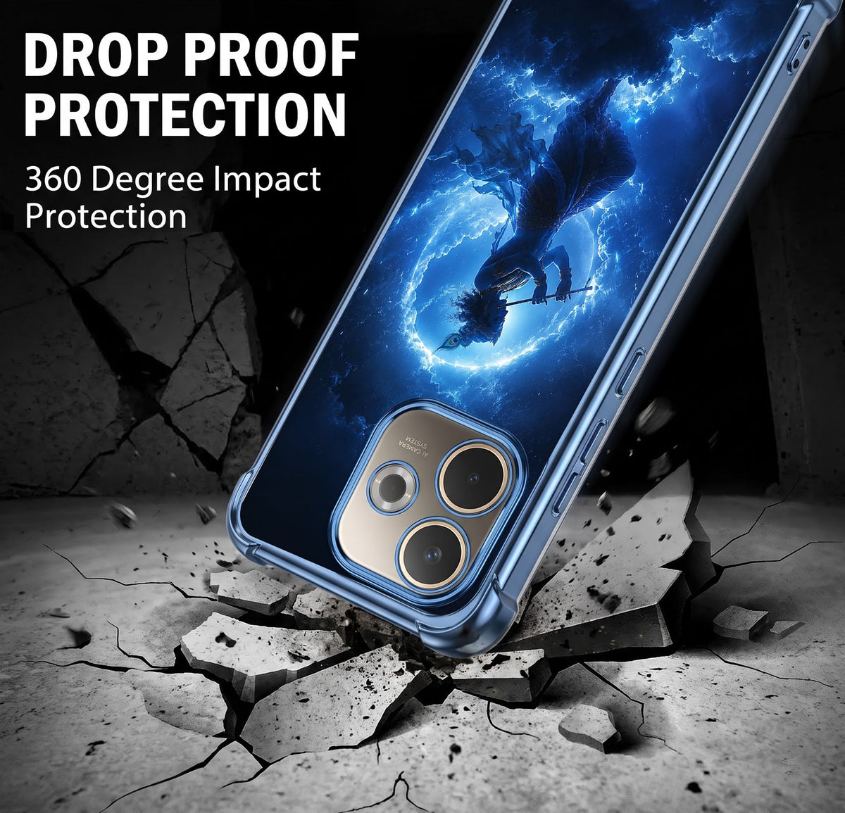 Oppo A5 Pro 5G Lord Krishna Airbags Printed Back Case
