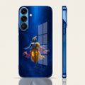 Samsung Galaxy A36 5G Lord Krishna Blue Electroplated Glass Phone Back Case