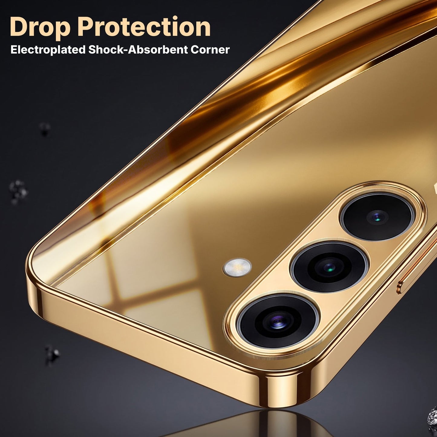 Samsung Galaxy A36 5G Luxury Infinity Energy Gold Electroplated Glass Phone Case