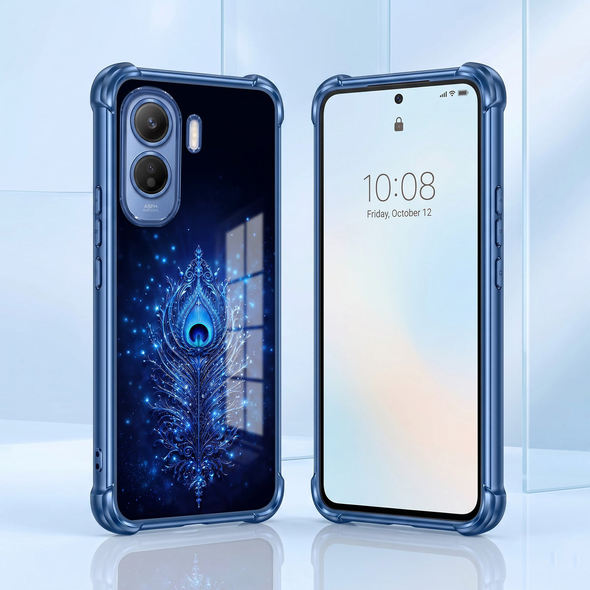 Vivo T5 Pro 5G Premium Peacock Feather Airbags Printed Back Case
