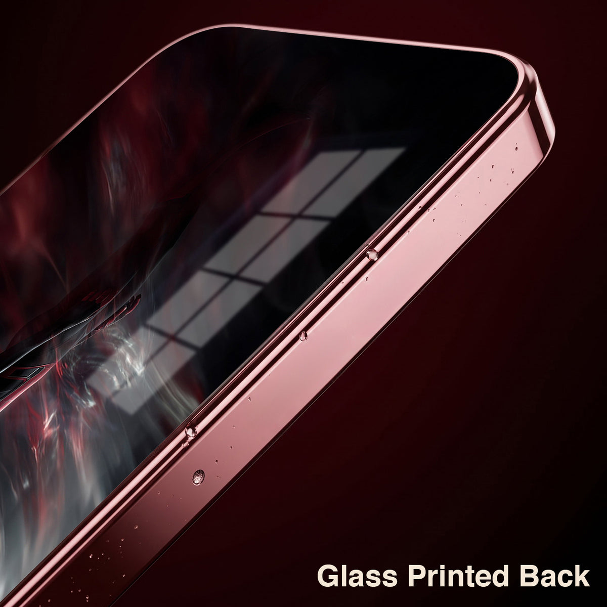 Vivo V70 5G Crimson Spider Burgundy Electroplated Glass Back Case