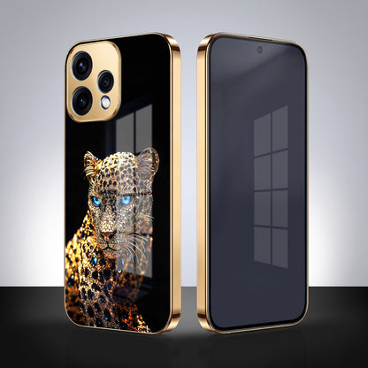 Oppo Reno 15 5G Panther Gold Electroplated Glass Phone Back Case