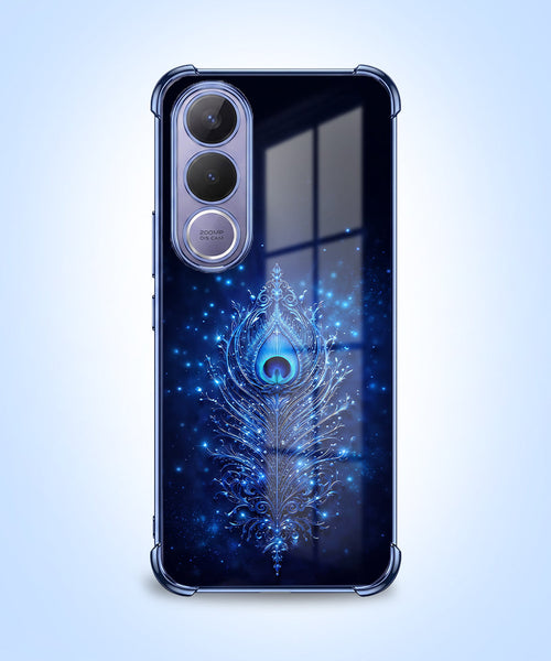 Vivo V70 FE 5G Premium Peacock Feather Airbags Printed Back Case