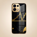 Oppo Reno 16C 5G Trading Candles Gold Electroplated Glass Phone Back Case