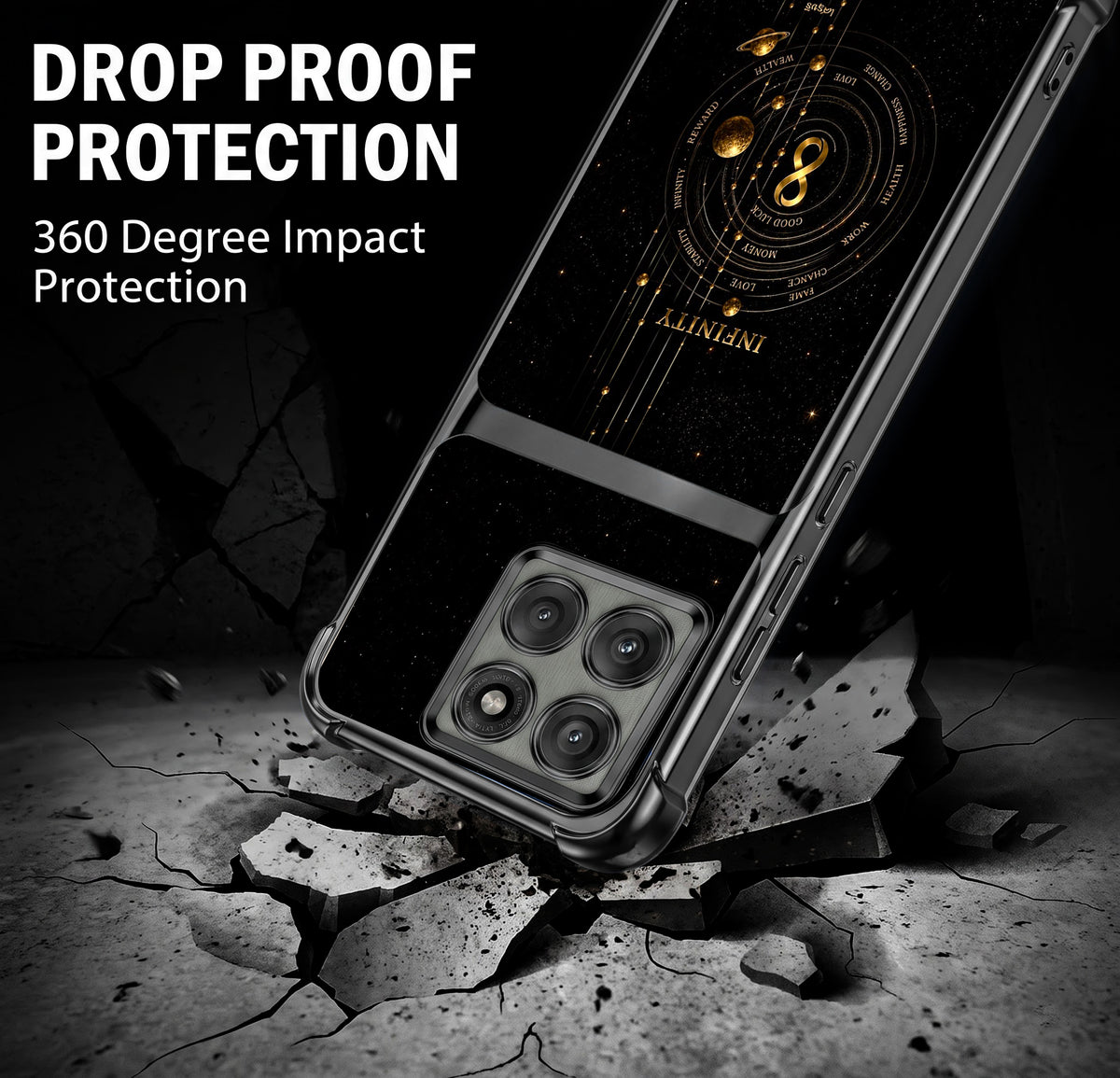 Motorola Edge 60 Pro 5G Infinity Manifestation Dual-Tone Transparent Airbags Case