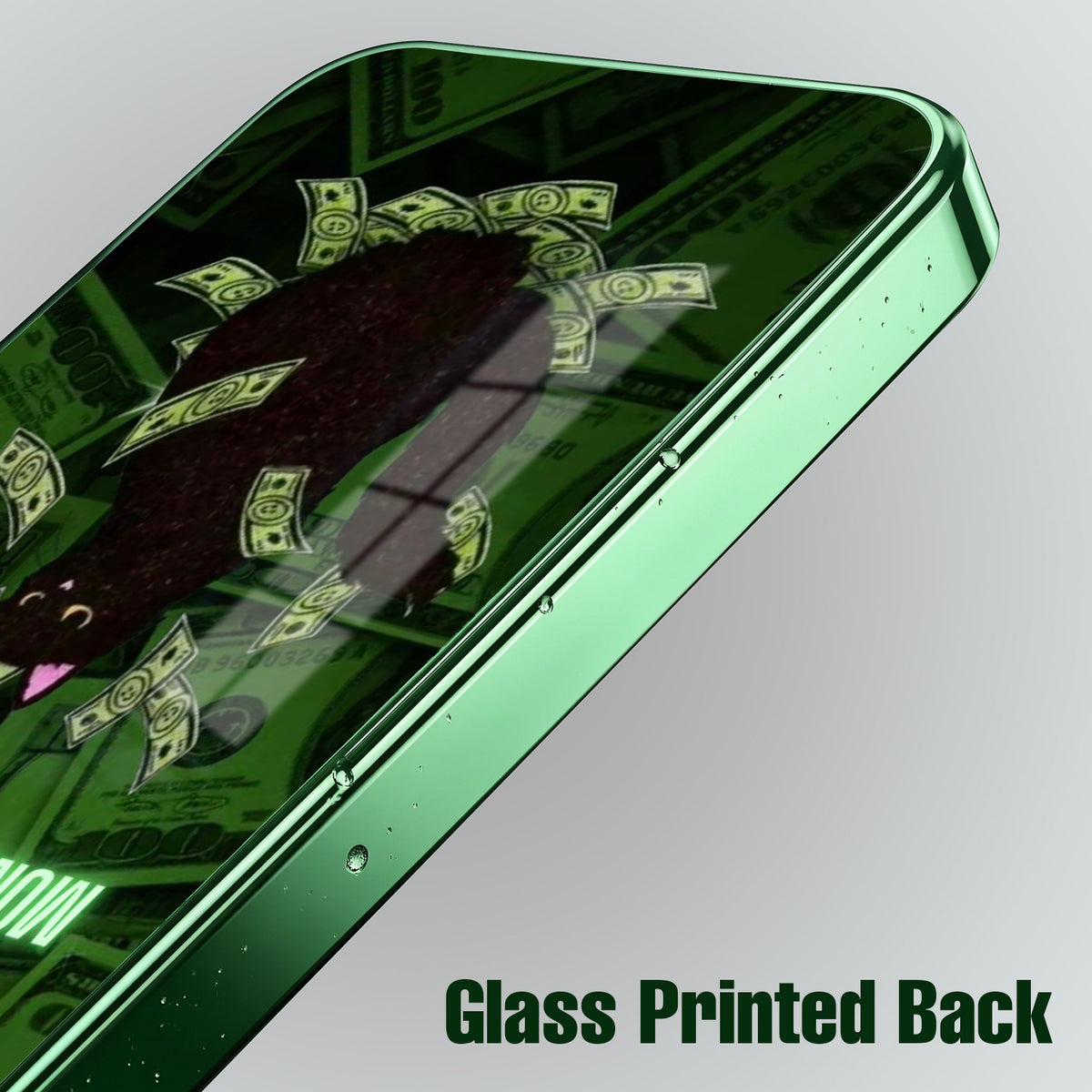 Vivo V70 5G Money Flows To ME Green Electroplated Glass Back Case