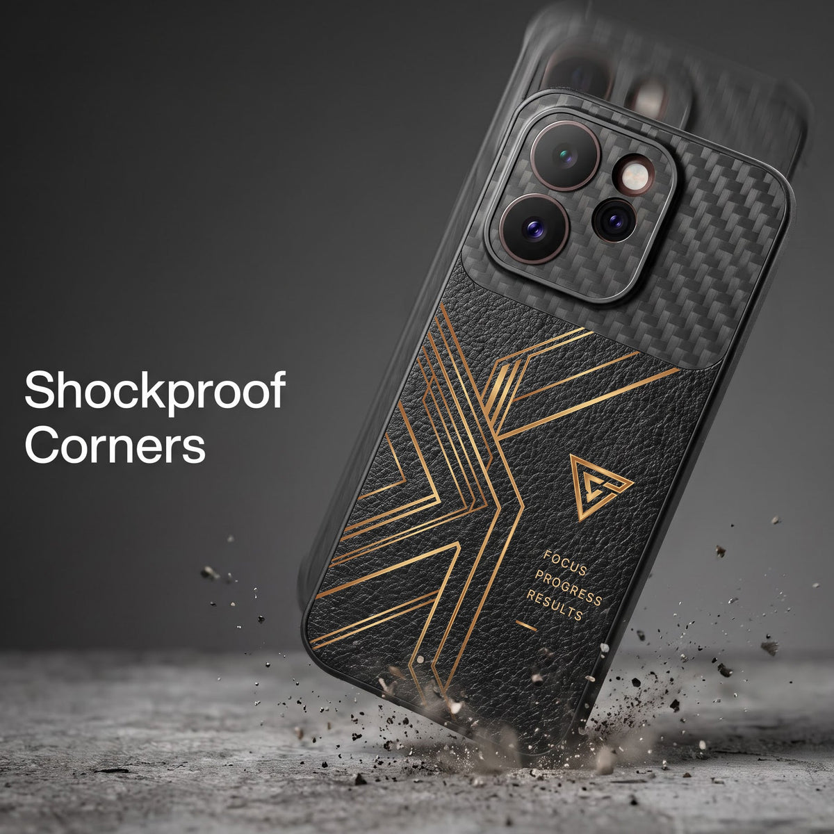 Oppo Reno 15 Pro Mini 5G Geometric Luxury Carbon Fiber Leather Hybrid Back Case