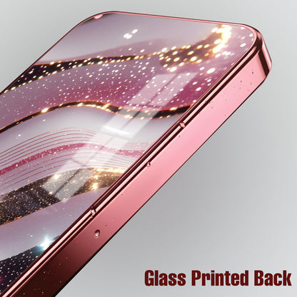 Vivo V50 5G Midnight Pearl Wave Pink Electroplated Glass Phone Back Case