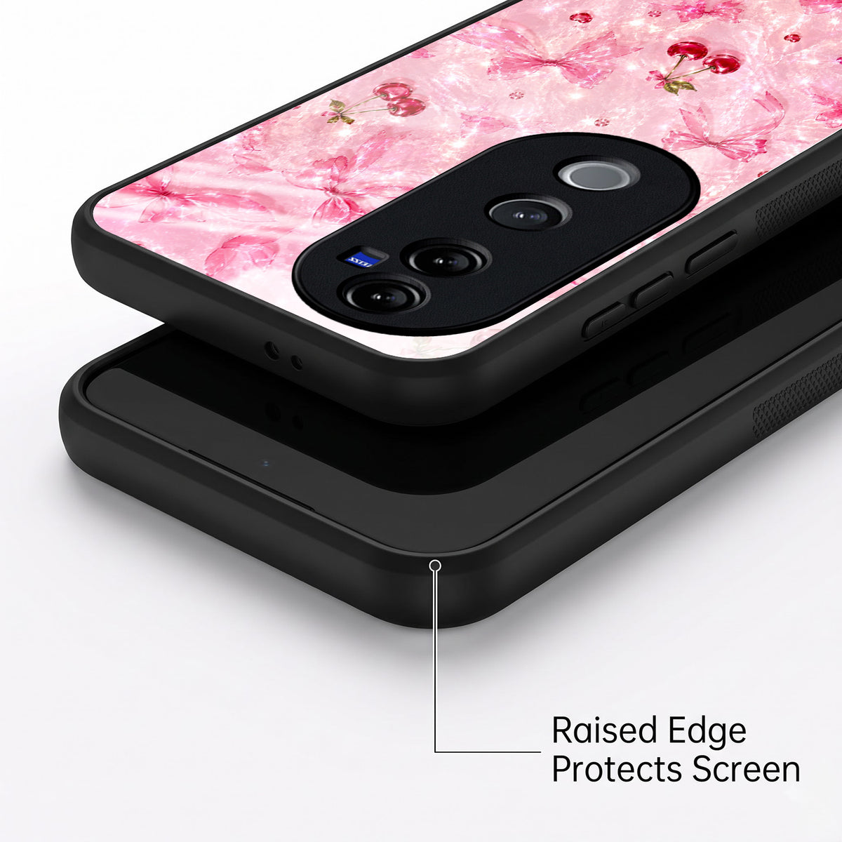 Vivo V40 Pro 5G Pink Cherry Blossom Acrylic Glass Back Case