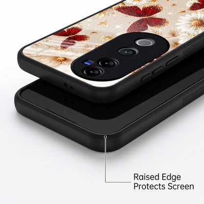 Vivo V40 Pro 5G Butterfly Floral Acrylic Glass Back Case