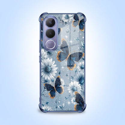 Vivo V70 FE 5G Blue Butterfly Floral Airbags Printed Back Case