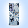 Vivo V70 FE 5G Blue Butterfly Floral Airbags Printed Back Case
