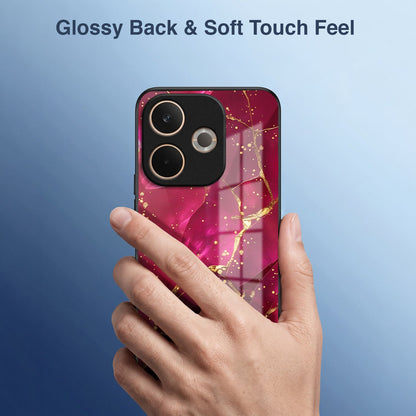 Oppo A5 Pro 5G Luxury Crimson Marble Acrylic Glass Back Case