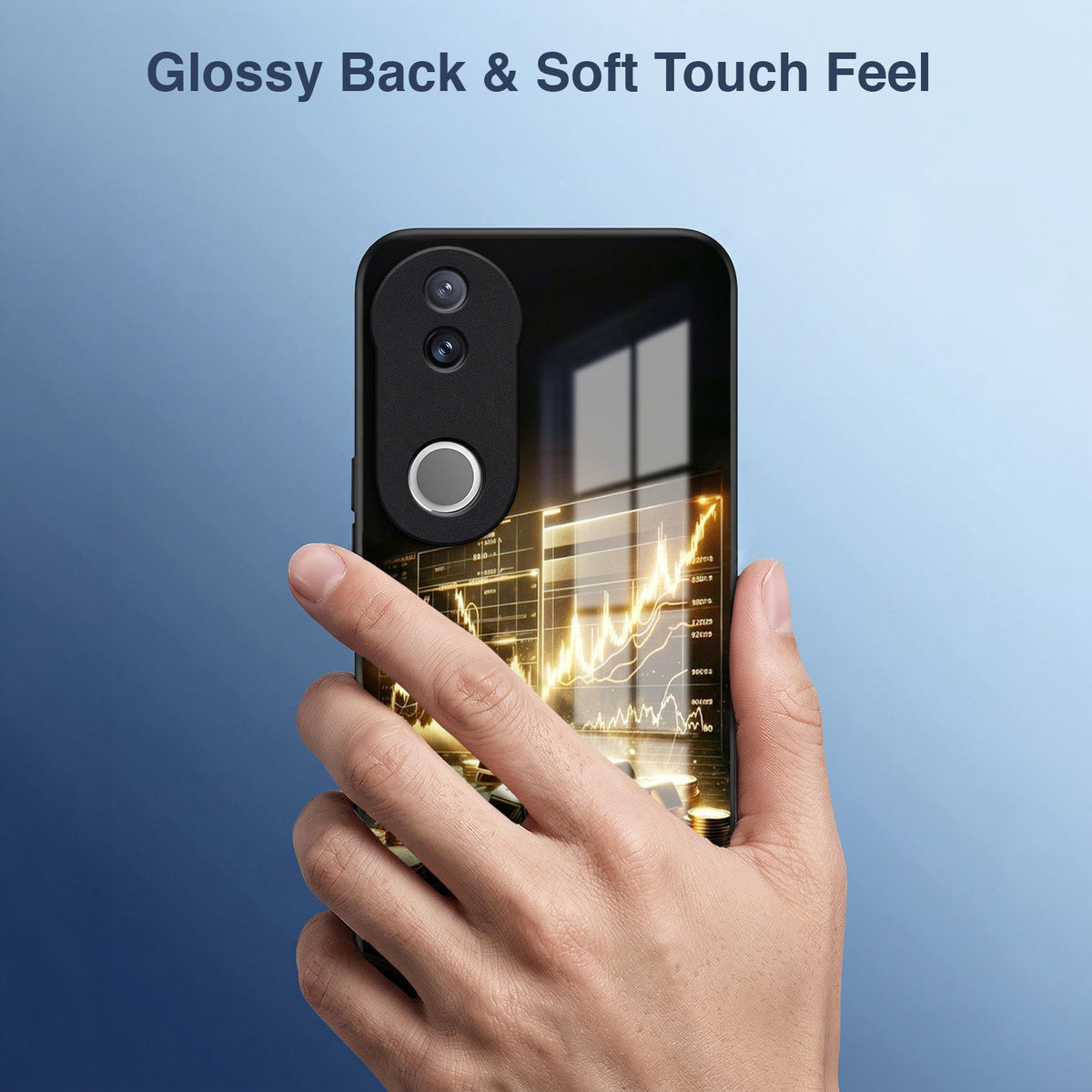 Vivo V50 5G Luxury Wealth Trader Acrylic Glass Back Case
