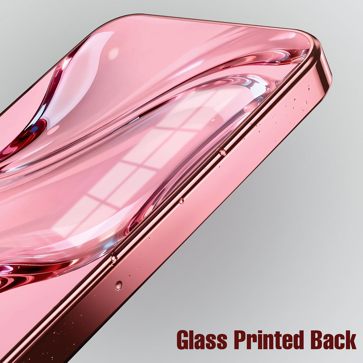 Vivo V50 5G Crystal Wave Energy Pink Electroplated Glass Phone Back Case