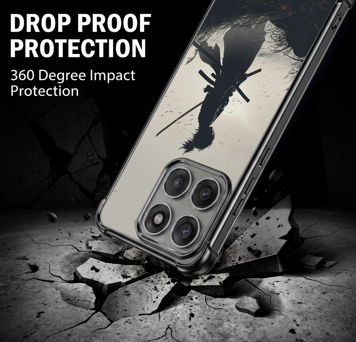 Motorola Edge 60 Pro 5G Shadow Samurai Airbags Printed Back Case