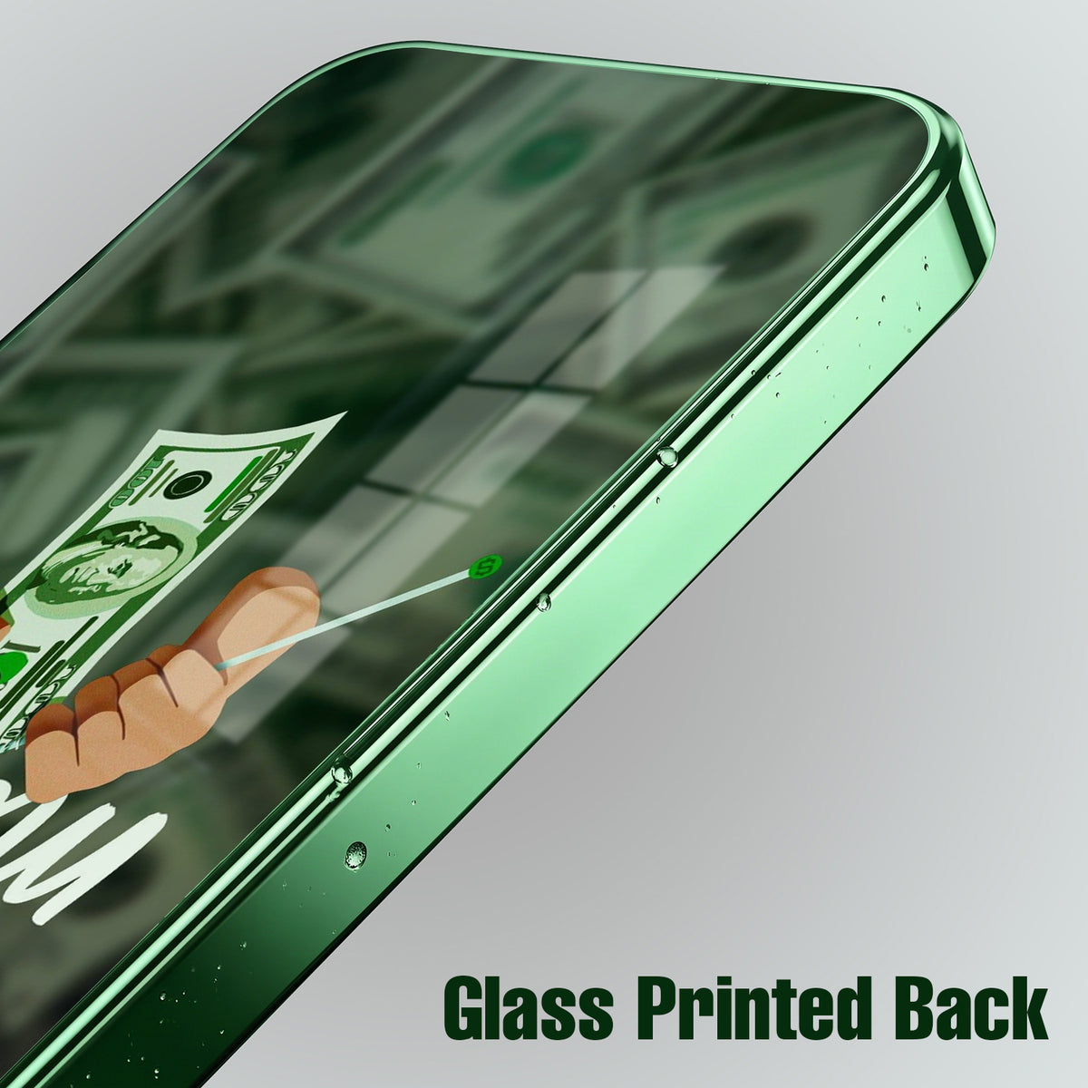 Vivo V70 5G Make Money Green Electroplated Glass Back Case