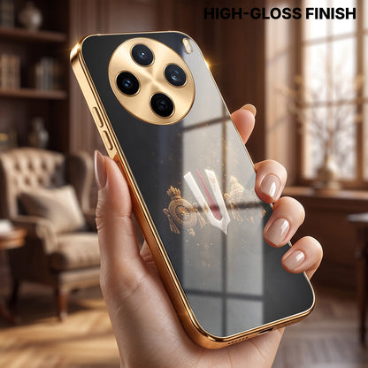 Vivo X200T 5G Royal Heritage Edition Gold Electroplated Glass Phone Back Case