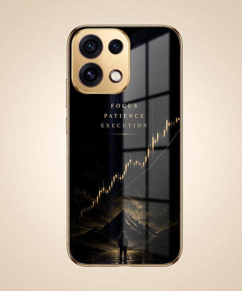 Oppo Reno 16C 5G Focus Gold Electroplated Glass Phone Back Case