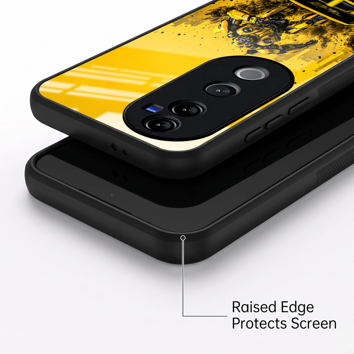 Vivo V40 Pro 5G Yellow Transformers Car Acrylic Glass Back Case