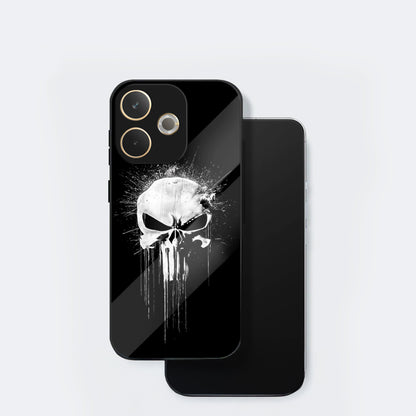 Oppo A5 Pro 5G Premium Acrylic Shockproof Glass Back Case (Punisher Skull)