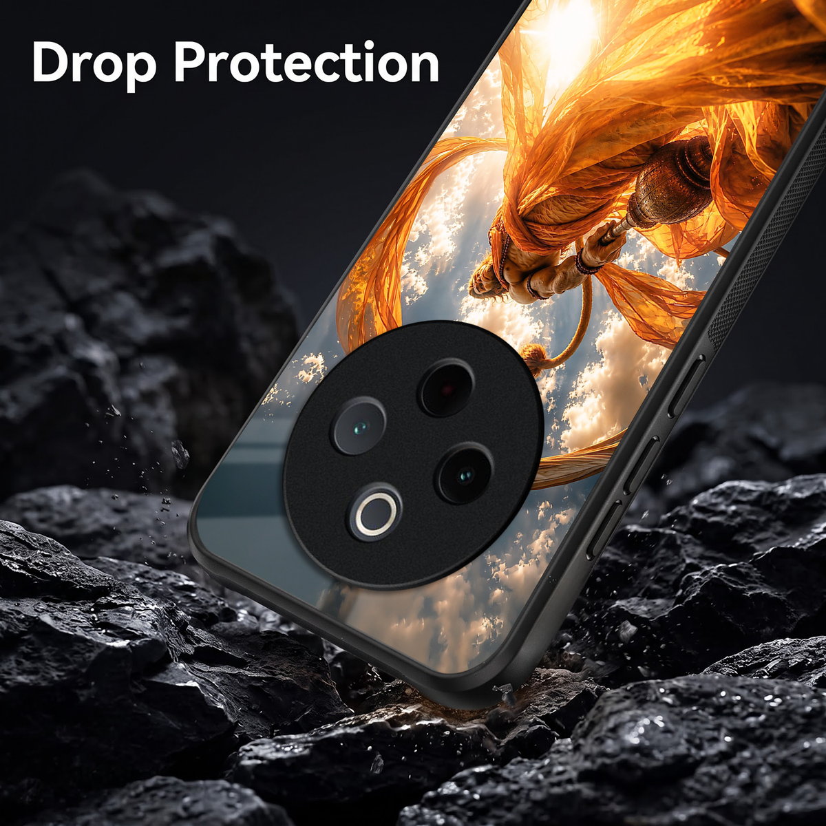 Vivo T4 5G Divine Hanuman Acrylic Glass Back Case