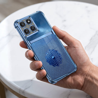 Motorola Edge 60 Pro 5G Blue Rose Luxe Dual-Tone Transparent Airbags Case