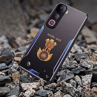 Vivo Y400 Pro 5G Satyamev Jayate 3D Metal Aluminium Back Case
