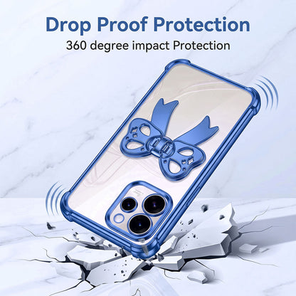 Oppo Reno 15 Pro Mini 5G Stylish Bow Knot Transparent Shockproof Airbag Phone Case