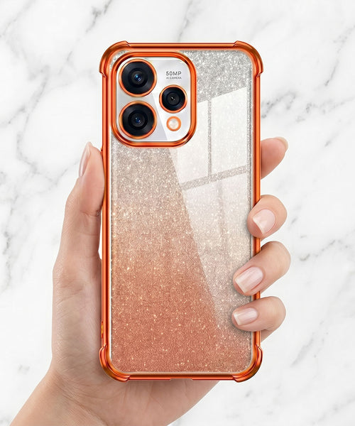 Oppo Reno 15 5G Luxury Shockproof Shimmer Airbag Cosmic Orange Case