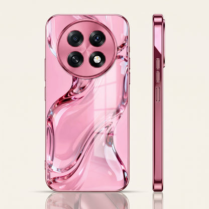 Oppo F31 Pro+ 5G Crystal Wave Energy Pink Electroplated Glass Phone Back Case