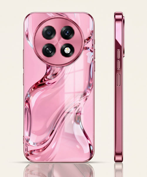 Oppo F31 Pro+ 5G Crystal Wave Energy Pink Electroplated Glass Phone Back Case