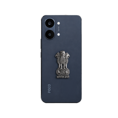 POCO X8 Pro 5G Compatible Satyamev Jayate 3D Metal Emblem Sticker