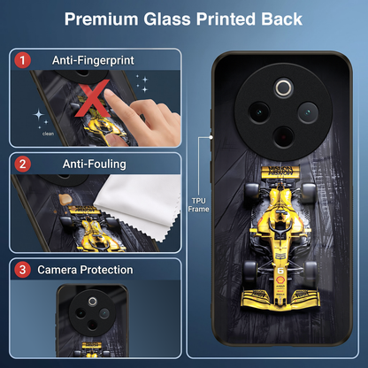 Vivo T4 5G F1 Racing Car Acrylic Glass Back Case