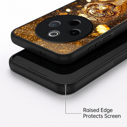 Vivo T4 5G Luxury Tiger Acrylic Glass Back Case