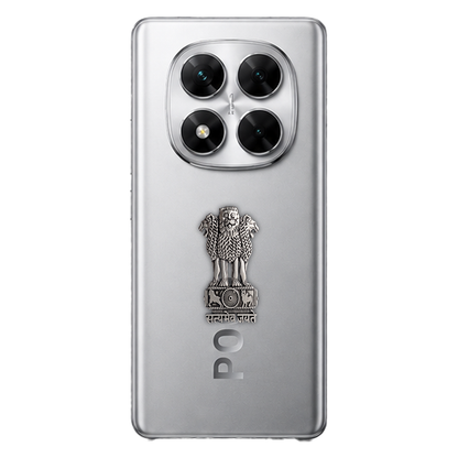 POCO X7 5G Compatible Satyamev Jayate 3D Metal Emblem Sticker