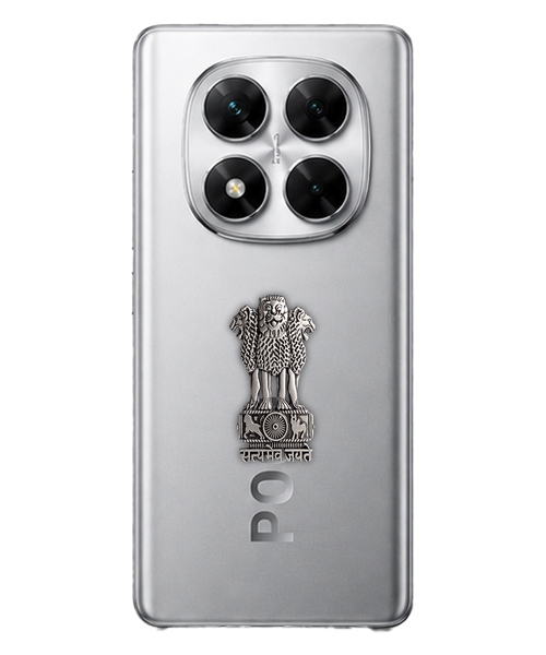 POCO X7 5G Compatible Satyamev Jayate 3D Metal Emblem Sticker