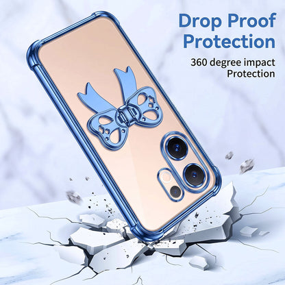 Vivo V60 5G Stylish Bow Knot Transparent Shockproof Airbag Phone Case