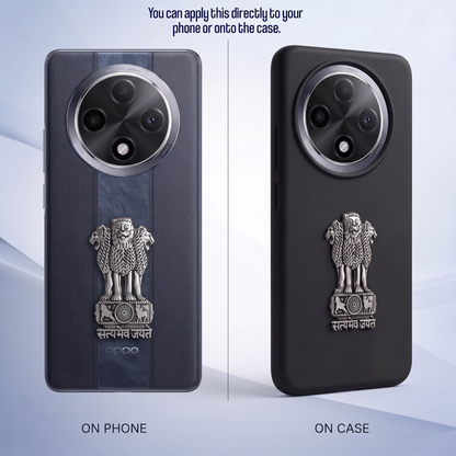 Oppo F27 Pro+ 5G Compatible Satyamev Jayate 3D Metal Emblem Sticker