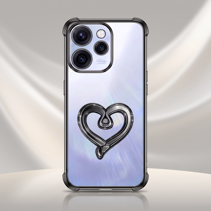 Oppo Reno 15 Pro Mini 5G Premium Heart Transparent Shockproof Airbag Phone Case
